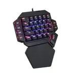 Teclado NISUTA Mecánico Gamer Rgb De 35 Teclas Con switch outemu rojo 1 Mano - NSKBGZ1M