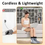 Almohadilla Térmica para Pies AOKESTE Inalámbrica con Calor y Vibración