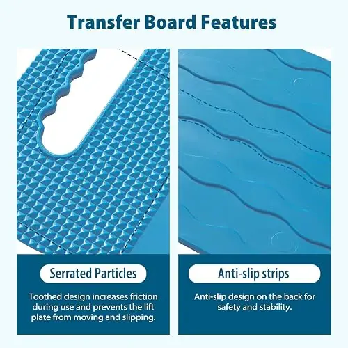 Tabla De Transferencia Con Sábana Deslizante Para Pacientes Transfer Board + Slide Sheet28 X28