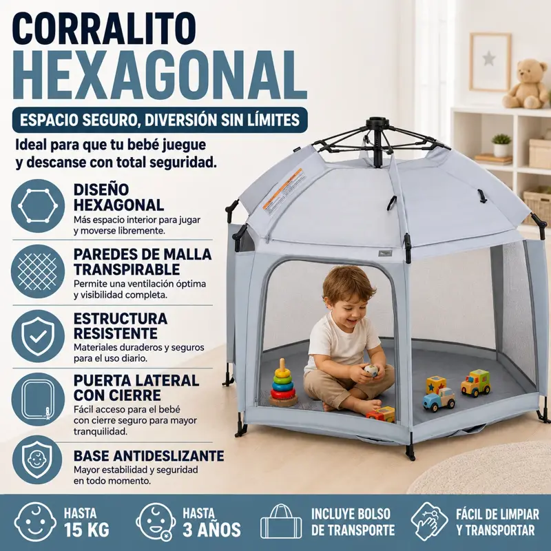 Corralito Plegable Safety 1st Instapop Dome Con Techo