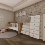 Cuna Funcional EMC Blanco y Báltico