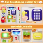 Juguete Montessori HYES para Niños Pequeños con Luces LED y Música Sensorial