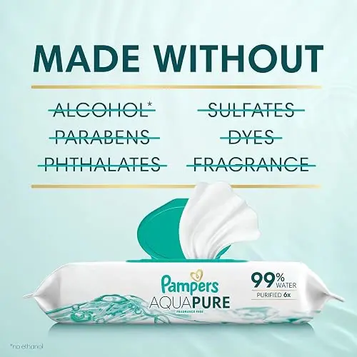 Pampers Toallitas Para Bebé Aqua Pure, Toallitas