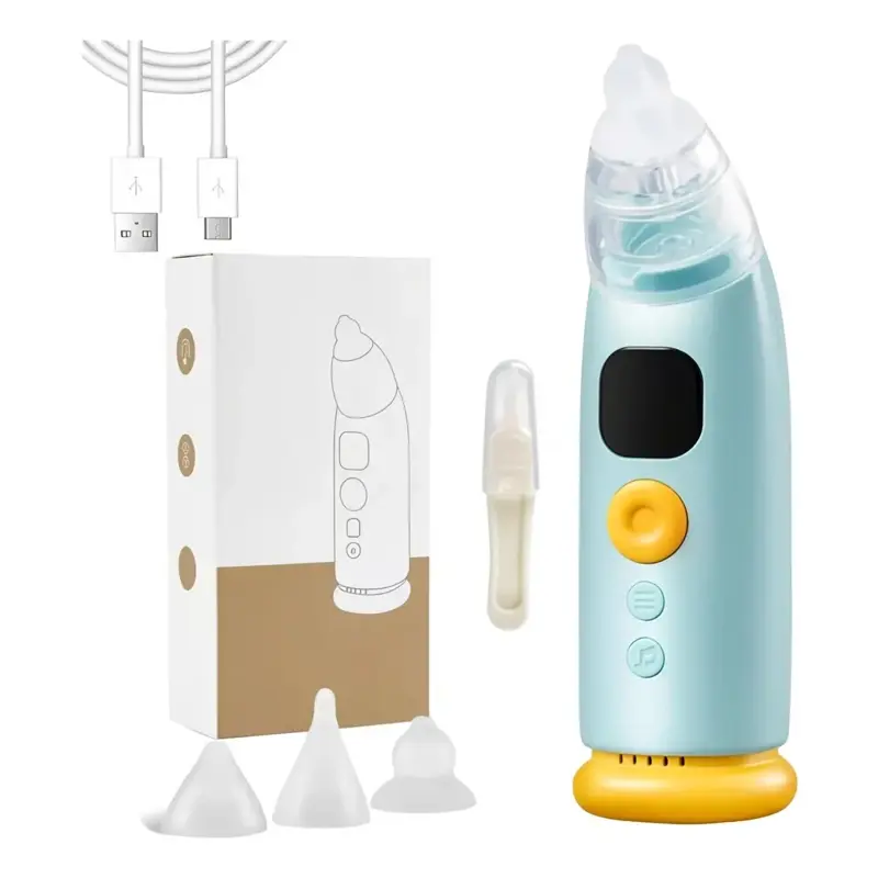 Aspirador Nasal Electrico Usb Extractor Portatil Limpiador Celeste