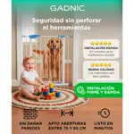 Puerta de Seguridad para Bebes y Mascotas Gadnic Ajustable Sin Perforar