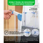 Puerta de Seguridad para Bebes y Mascotas Gadnic Ajustable Sin Perforar