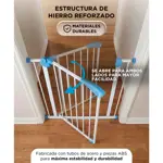 Puerta de Seguridad para Bebes y Mascotas Gadnic Ajustable Sin Perforar