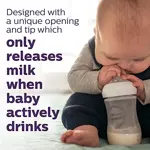 Biberón con tetina natural, transparente, 9 oz, paquete de 4