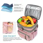 Lonchera MIYCOO para mujer y hombre, lonchera de dos pisos, 