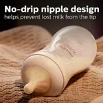 Biberón con tetina de respuesta natural, rosa, 9 oz, paquete de 4