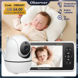 Vigilabebés 5'' Con Cámara Y Audio Bidireccional Sm5...