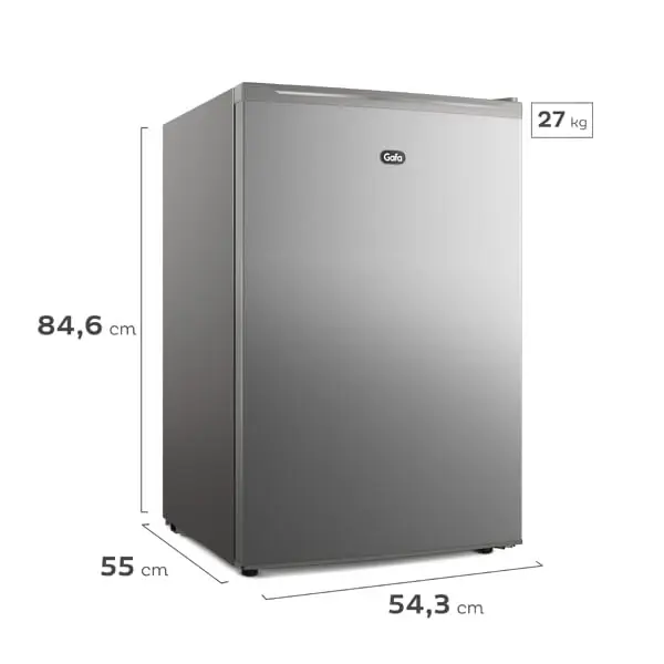 Mini Freezer Vertical Gafa 98L Una Puerta y Control de Temperatura Plata FVG96SP