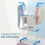Tender Vertical Plegable 3 Niveles Con Ruedas Hogar Actual