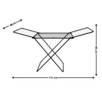 Tendedero Tender Acero Alas 171x46x95cm Pie Hogar Actual