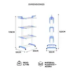 Tender de Ropa Vertical Gadnic Plegable para Interiores capacidad 30 Kg