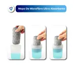 Mopa Plana Trapeador Lampazo con Balde Enjuague y Secado Beige Waggs