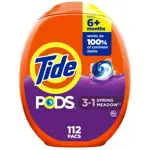 Detergente para ropa Tide PODS Spring Meadow Scent, 112 paquetes