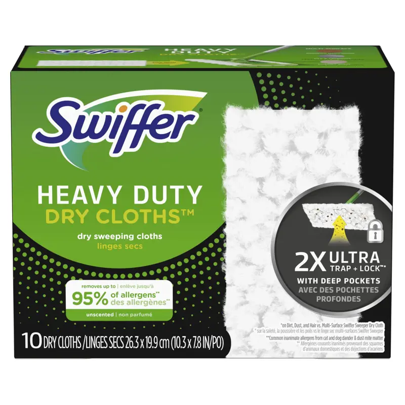 Paños de Barrido en Seco Swiffer Resistente Paquete de 10