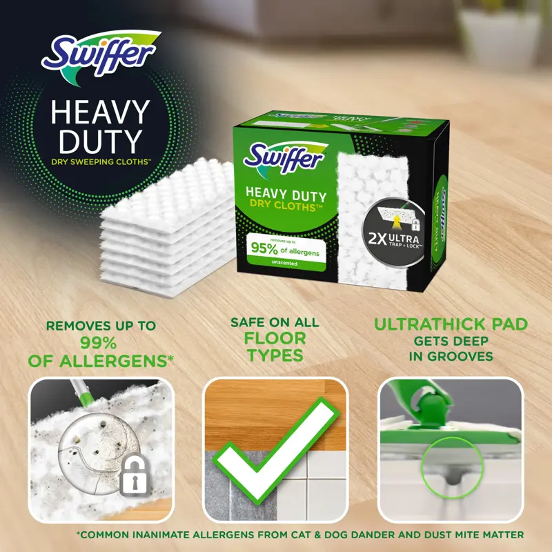 Paños de Barrido en Seco Swiffer Resistente Paquete de 10