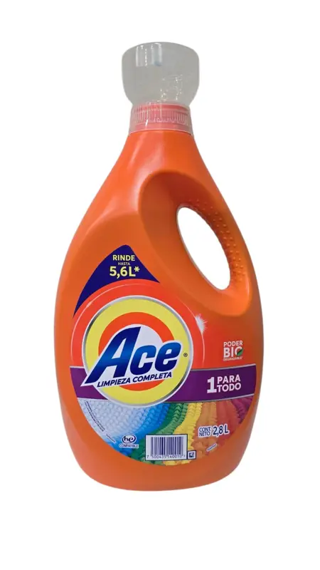 Detergente Líquido para Ropa Ace 2.8 L Quitamanchas Difíciles