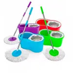 Mopa Balde Con Rueditas Lampazo Y Dos Repuestos De Mopa