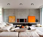 Plafin Panel Led Circular Aplicar Macroled Negro 18w 3000K