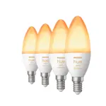 Pack x4 Lampara Led Smart Vela Philips Hue E14 Blanca 5.2w