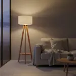 Lampara Tripode Nordica con Estante Jazmin