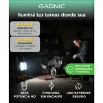 Reflector Portátil Gadnic Lámpara Recargable 30w