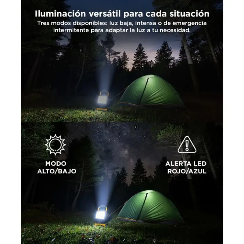 Reflector Portátil Gadnic Lámpara Recargable 30w