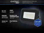 Kit x6 Reflectores Led Blanco 50W Exteriores y Interiores