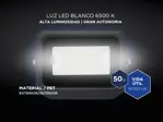 Kit x6 Reflectores Led Blanco 50W Exteriores y Interiores
