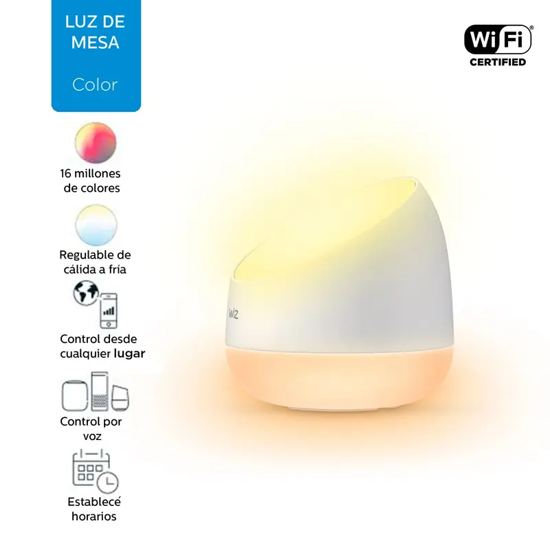 Wiz Lampara De Mesa Smart Portable Dualzone Wifi Rgb x2