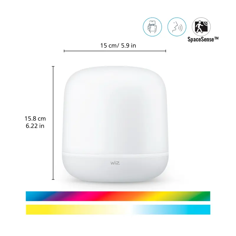 Wiz Lampara De Mesa Portatil Hero Inteligente Wifi Rgb x2