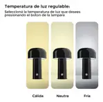Lámpara Hongo Led Recargable Táctil 21cm Mashroom 3 Luces