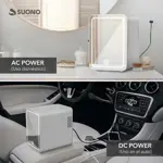 Mini Heladera de Maquillaje Suono Espejo Luz Led 6L Frí­o Calor