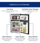 Mini Refrigerador Ge Con Congelador Doble Puerta 3.1 Pies Cú Negro