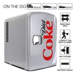 Mini Refrigerador Coca-cola 4l Para Dormitorio Y Oficina - Gris