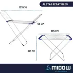 Tender Horizontal De Aluminio Midow Aletas Plegables 173cm
