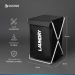 Cesto Organizador Para Ropa Laundry De Tela Y Aluminio