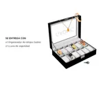 Estuche Organizador de 12 Relojes Con Bisagra de Metal