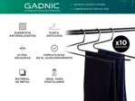 Kit X10 Perchas Para Pantalones Jeans Gadnic PER06 Reforzada Antideslizante
