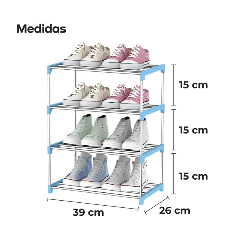 Zapatero Mueble Botinero Organizador Cuatro Pisos Waggs