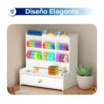 Organizador de Escritorio Moderno Waggs Multiuso con Cajón y Estante