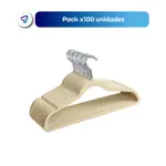 PERCHAS TERCIOPELO WAGGS VH001 CREMA X100 PCS