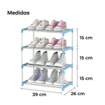 Zapatero Mueble Botinero Organizador Cuatro Pisos Waggs Negro