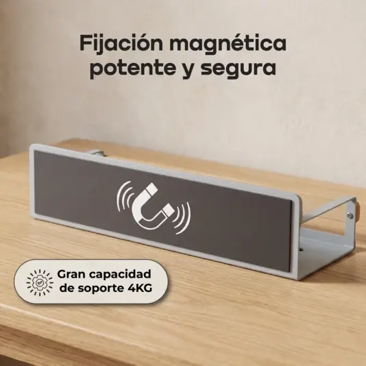 Estante Organizador Alacena Magnetico Waggs con Tope Madera Gris