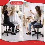 Banqueta Giratoria 360° Regulable con Ruedas | Skyhome blanco