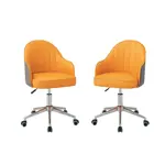 2 x Sillas Taburete Tattoo Estetica Musico Odontologo Ruedas naranja