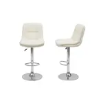 Taburetes X2 Banqueta Silla Bar Barra Living Acolchado crema